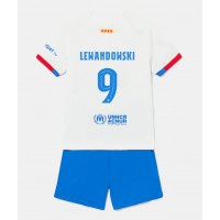 Dětský fotbalový dres Barcelona Robert Lewandowski #9 2023-24 Venkovní Krátký Rukáv (+ trenýrky)